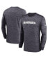 Фото #2 товара Men's Black Las Vegas Raiders Sideline Team Velocity Performance Long Sleeve T-shirt