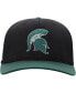 Фото #3 товара Men's Black, Green Michigan State Spartans Two-Tone Reflex Hybrid Tech Flex Hat
