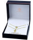 Фото #5 товара Giani Bernini 2-Pc. Set Cubic Zirconia Pavé Key & Solitaire Heart Pendant Necklaces, Created for Macy's