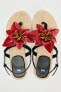 Floral flat slider sandals