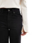 ASOS DESIGN Petite cropped comfort stretch straight leg jean in clean black