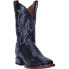 Фото #2 товара Dan Post Boots Kingsly Caiman Square Toe Cowboy Mens Black Casual Boots DP4805