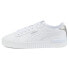 Фото #5 товара Puma Jada Distressed Perforated Lace Up Womens White Sneakers Casual Shoes 3876
