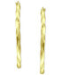 ფოტო #3 პროდუქტის Large Twist Hoop Earrings in 18k Gold-Plated Sterling Silver, 60mm, Created for Macy's