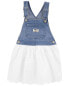 Toddler Denim Eyelet Jumper Dress 3T