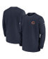 Фото #1 товара Men's Navy Chicago Bears 2023 Sideline Throwback Heavy Brushed Waffle Long Sleeve Top