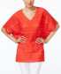 Фото #1 товара Alfani Women's Lace Poncho Top Tropical Punch L