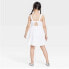 Фото #2 товара Cat & Jack Girls White Tie-Back Sleeveless Woven Dress - Cat & Jack Size XXL(18)