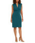 Фото #1 товара Women's Sleeveless Shoulder-Pleat Sheath Dress