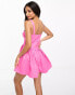 ASOS DESIGN twill flippy playsuit in bright pink