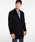 Фото #1 товара Men Wool Blend Overcoats with Contrast Velvet Top Collar