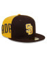 ფოტო #1 პროდუქტის Men's Brown/Gold San Diego Padres Gameday Sideswipe 59fifty Fitted Hat