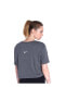 Фото #6 товара Dri-Fit Tee Crop Yoga Kadın Gri Antrenman Tişört DQ3319-068