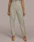 ფოტო #1 პროდუქტის Women's Pleat-Front Cotton Pants