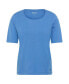 Фото #3 товара Women's 100% Cotton Short Sleeve Solid Round Neck T-Shirt