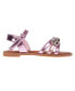 Фото #2 товара Big Girl's Strappy Sandal with Cute Rhinestone Tubular Bow Polyurethane Sandals