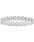 ფოტო #1 პროდუქტის Men's Diamond Open Link Bracelet (1 ct. t.w.) in Sterling Silver