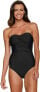 Фото #1 товара Helen Jon 282968 Twist Bandeau One-Piece Black , Size LG