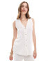 Фото #1 товара Mango texture co-ord waistcoat in white