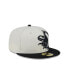 ფოტო #3 პროდუქტის Men's Cream/Black Chicago White Sox Lonestar 59FIFTY Fitted Hat