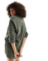 Фото #2 товара New Look textured long sleeve shirt in khaki