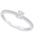 ფოტო #1 პროდუქტის Diamond Oval Engagement Ring (1/2 ct. t.w.) in 14k Gold