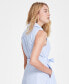Фото #4 товара Women's Cotton Split-Neck A-Line Dress