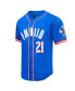 Men's Joel Embiid Royal Philadelphia 76ers Capsule Player Baseball Button-Up Shirt