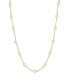 ფოტო #1 პროდუქტის Women's Gold Tone Imitation Pearl Chain Necklace