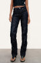 Trf creased-effect mid-rise jeans