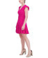 ფოტო #3 პროდუქტის Women's Ruched Flutter-Sleeve V-Neck Dress