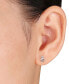 ფოტო #2 პროდუქტის Morganite (3/4 ct. t.w.) & Diamond (1/20 ct. t.w.) Stud Earrings in 10k Rose Gold