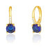 Фото #1 товара Sparkling gold plated earrings with blue zircons SVLE1966XJ5MG00