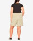 Plus Size Cotton Casual Shorts
