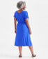 Фото #4 товара Women's V-Neck Ruched-Sleeve Dress, Created for Macy's