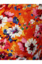 Çiçekli Mini Elbise Fırfırlı Kolsuz V Yaka