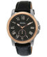 Фото #1 товара Fossil Men's FS4943 'Grant' Black Leather Watch