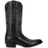 Фото #1 товара Dan Post Boots Milwaukee Embroidered Narrow Pointed Toe Cowboy Mens Black Casua