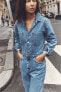 Фото #1 товара Платье джинсовое с длинным рукавом ZARA Z1975