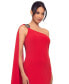 Women's Hardware Draped One-Shoulder Gown