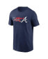 Фото #2 товара Men's Navy Atlanta Braves Local Team Skyline T-shirt