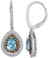 Chocolatier® Sea Blue Aquamarine (1 ct. t.w.) & Diamond (1 ct. t.w.) Drop Earrings in 14k White Gold