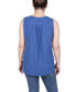 Фото #2 товара Petite Sleeveless Button-Front Blouse