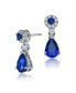 Фото #2 товара Sterling Silver White Gold Plated Cubic Zirconia Dress Earrings