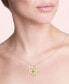 Фото #2 товара Diamond Open Heart 18" Pendant Necklace (1/8 ct. t.w.) in 14k White or Yellow Gold