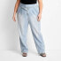 Women's Mid-Rise Fold Over Jeans - Future Collective with Jenny K. Lopez Light