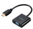 Фото #1 товара Akasa AK-CBHD15-20BK - 0.2 m - VGA (D-Sub) - HDMI Type A (Standard) - Male - Female - Black