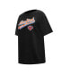 ფოტო #2 პროდუქტის Women's Black New York Knicks Script Boyfriend T-Shirt