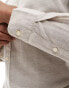 Jack & Jones linen shirt with long sleeves in beige