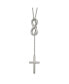 ფოტო #1 პროდუქტის Cross/Infinity Adjustable up to 25 inch Slip-on Cable Chain Necklace